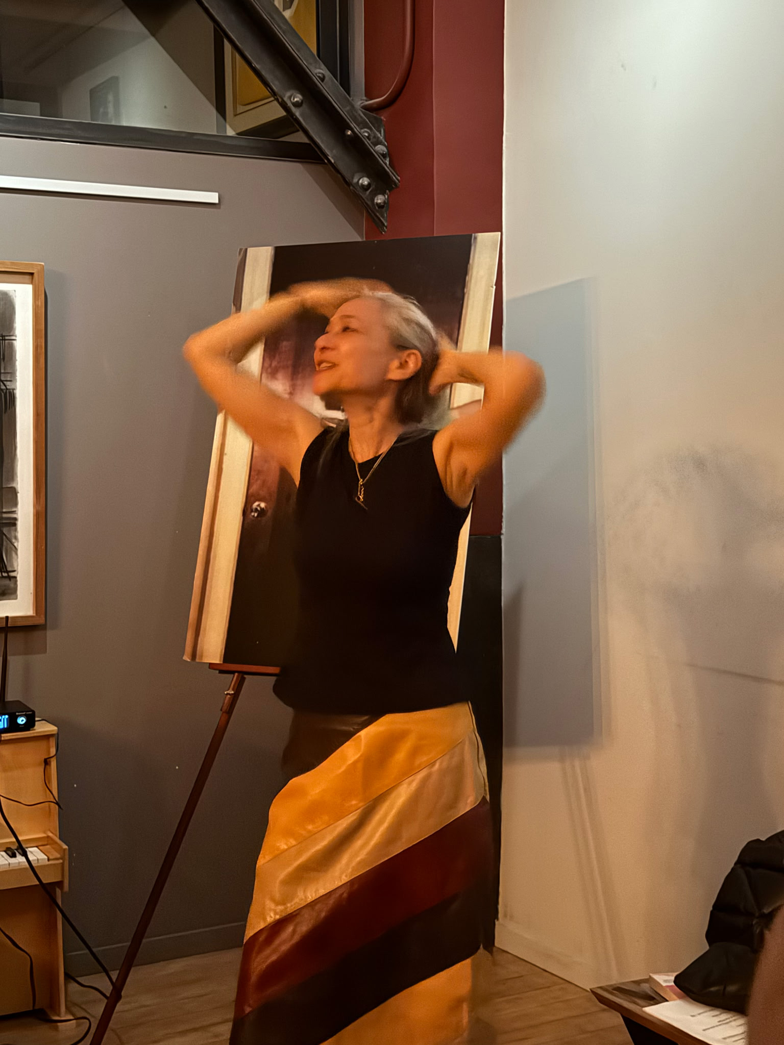 Hilary Gray reading poetry